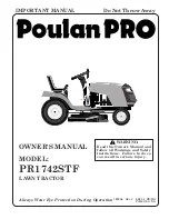 Предварительный просмотр 1 страницы Poulan Pro 183046 Owner'S Manual