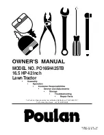 Poulan Pro 183064 Owner'S Manual предпросмотр