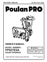 Poulan Pro 183616 Owner'S Manual preview