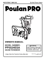 Preview for 1 page of Poulan Pro 183618 Owner'S Manual