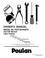 Poulan Pro 184425 Owner'S Manual preview