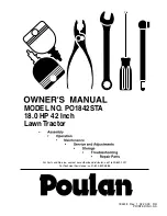 Preview for 1 page of Poulan Pro 184518 Owner'S Manual