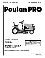 Предварительный просмотр 1 страницы Poulan Pro 184617 Owner'S Manual