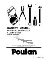 Preview for 1 page of Poulan Pro 188870 Owner'S Manual