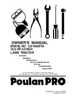 Poulan Pro 191606 Owner'S Manual preview