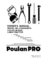 Preview for 1 page of Poulan Pro 191697 Owner'S Manual