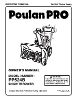 Предварительный просмотр 1 страницы Poulan Pro 192034 Owner'S Manual