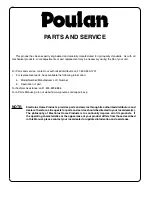 Preview for 30 page of Poulan Pro 197053 Operator'S Manual