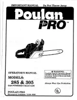 Poulan Pro 1992-06 User Manual preview