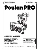 Предварительный просмотр 1 страницы Poulan Pro 199329 Owner'S Manual