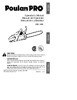 Poulan Pro 2000-08 Operator'S Manual preview