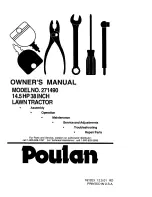 Preview for 1 page of Poulan Pro 271490 Owner'S Manual