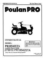 Poulan Pro 279910 Owner'S Manual preview