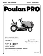 Предварительный просмотр 1 страницы Poulan Pro 401121 Operator'S Manual