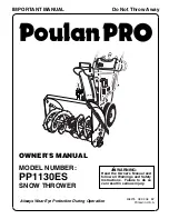 Предварительный просмотр 1 страницы Poulan Pro 406275 Owner'S Manual