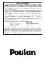 Preview for 52 page of Poulan Pro 414949 Owner'S Manual