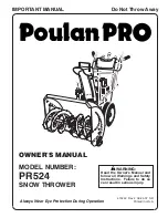 Предварительный просмотр 1 страницы Poulan Pro 415242 Owner'S Manual