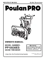 Предварительный просмотр 1 страницы Poulan Pro 415244 Owner'S Manual