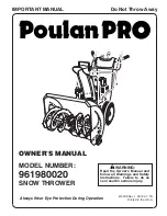 Preview for 1 page of Poulan Pro 415308 Owner'S Manual