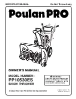 Poulan Pro 416833 Owner'S Manual preview