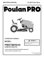 Preview for 1 page of Poulan Pro 418793 Operator'S Manual