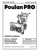Poulan Pro 418962 Owner'S Manual preview