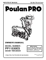 Предварительный просмотр 1 страницы Poulan Pro 420915 Owner'S Manual