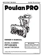 Poulan Pro 421918 Owner'S Manual предпросмотр