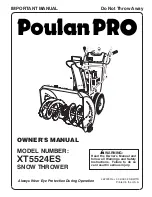 Предварительный просмотр 1 страницы Poulan Pro 422078 Owner'S Manual