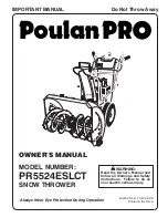 Предварительный просмотр 1 страницы Poulan Pro 424003 Owner'S Manual