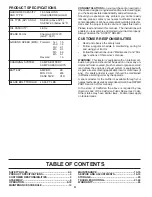 Preview for 4 page of Poulan Pro 424008 Operator'S Manual