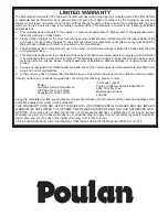 Preview for 56 page of Poulan Pro 424027 Owner'S Manual