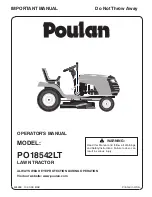 Preview for 1 page of Poulan Pro 424999 Operator'S Manual