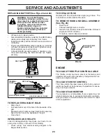 Preview for 23 page of Poulan Pro 424999 Operator'S Manual