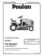 Предварительный просмотр 1 страницы Poulan Pro 425182 Operator'S Manual