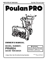 Предварительный просмотр 1 страницы Poulan Pro 428510 Owner'S Manual