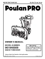 Предварительный просмотр 1 страницы Poulan Pro 429890 Owner'S Manual