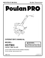 Poulan Pro 432118 Operator'S Manual preview