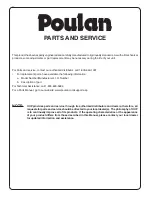 Предварительный просмотр 22 страницы Poulan Pro 433552 Operator'S Manual