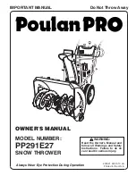 Preview for 1 page of Poulan Pro 437921 Owner'S Manual