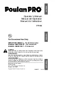 Preview for 1 page of Poulan Pro 530088777 Operator'S Manual