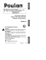 Preview for 1 page of Poulan Pro 530163369 Instruction Manual