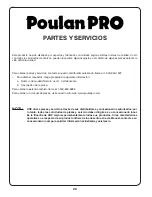 Предварительный просмотр 40 страницы Poulan Pro 96042014701 Manual