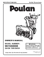 Предварительный просмотр 1 страницы Poulan Pro 961940008 Owner'S Manual