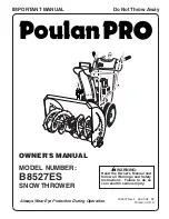 Poulan Pro B8527ES Owner'S Manual preview