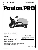 Poulan Pro BB185H42YT Operator'S Manual preview