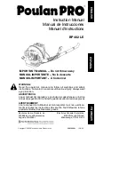 Poulan Pro BP402 LE Instruction Manual preview