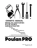 Предварительный просмотр 1 страницы Poulan Pro COGT22H48A Owner'S Manual