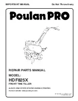 Предварительный просмотр 1 страницы Poulan Pro HDF825X Repair Parts Manual