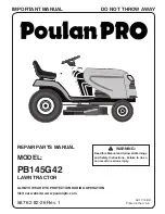 Poulan Pro PB145G42 Repair Parts Manual preview